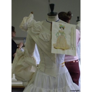 REALISATION DU PATRON EN TOILE D'UN COSTUME XIX 1