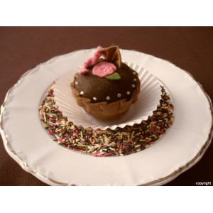 CUPCAKE ROSE AU CHOCOLAT(VENDU)